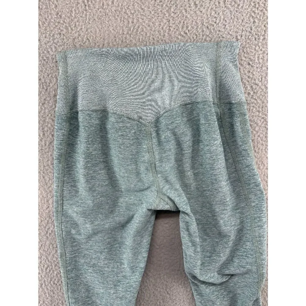 Alo Yoga Alosoft High Waist Lounge Leggings in Seagrass Green, size XS.